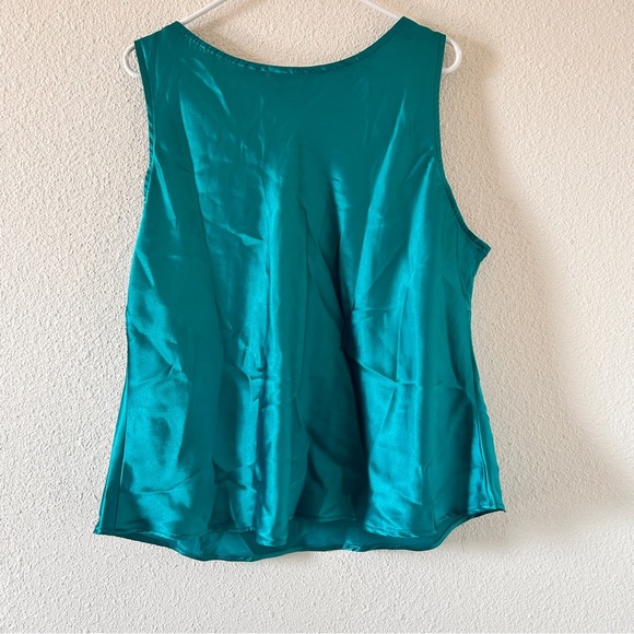 VTG D.J.Summers Tank Top Women’s 20w Teal Green Satiny Party Date Sexy Silky - Picture 7 of 9
